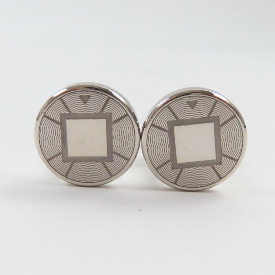 【ドンドン見直し】良品●Cartier カルティエ AG925 ロゴ刻印入り ラウンドシェイプ カフリンクス カフスボタン シルバー フランス製 重量16.64g メンズ ビジネスおすすめ◎ Cartier（カルティエ） 【ドンドン見直し】良品○Cartier AG925 ロゴ