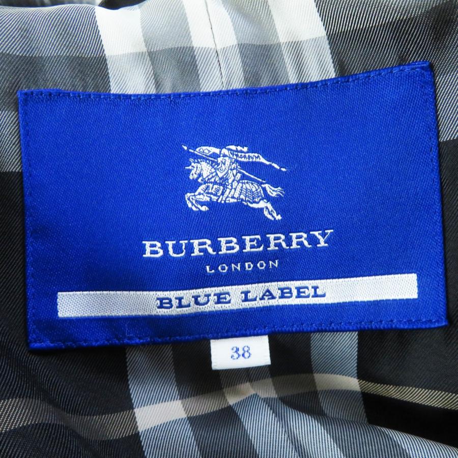 美品◎BURBERRY BLUE LABEL バーバリーブルーレーベル FNF05-716-09 ラクーンファー・フード付き コート ブラック 38 正規品 レディース｜brand-td-store｜09