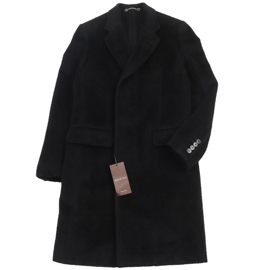 未使用品○GUCCI グッチ 243228 フライフロント ロング丈 起毛コート 