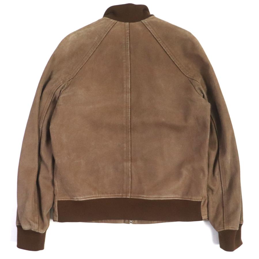 美品▽HERMES エルメス ゴートレザー ジップアップ ジャケット  