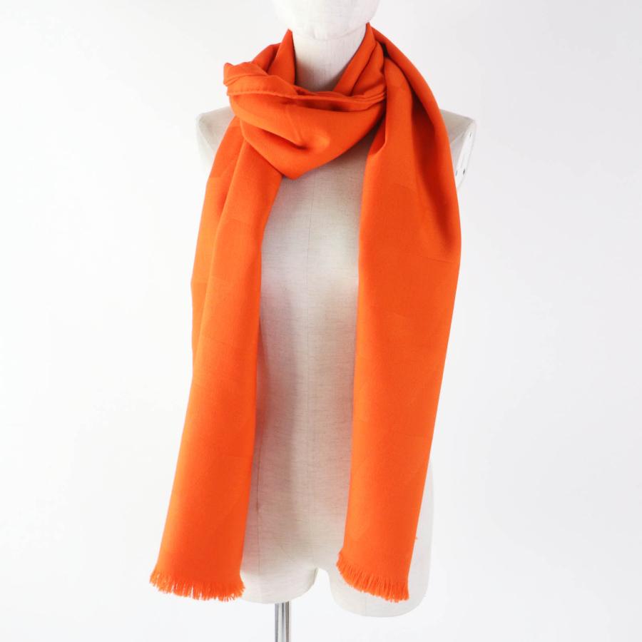HERMES 良品◎HERMES エルメス カシミヤ シルク H柄 大判 HERMES 良品◎HERMES エルメス カシミヤ シルク H柄 大判
