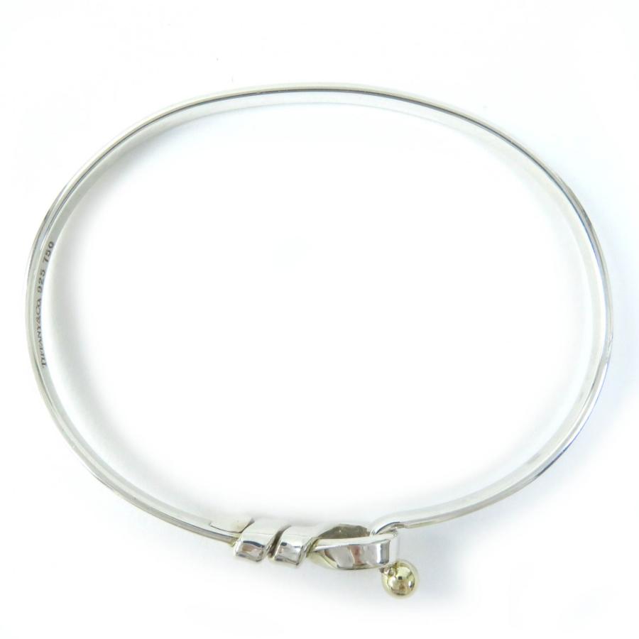 極美品△TIFFANY&Co. ティファニー フック＆アイ SV925 750 コンビ 