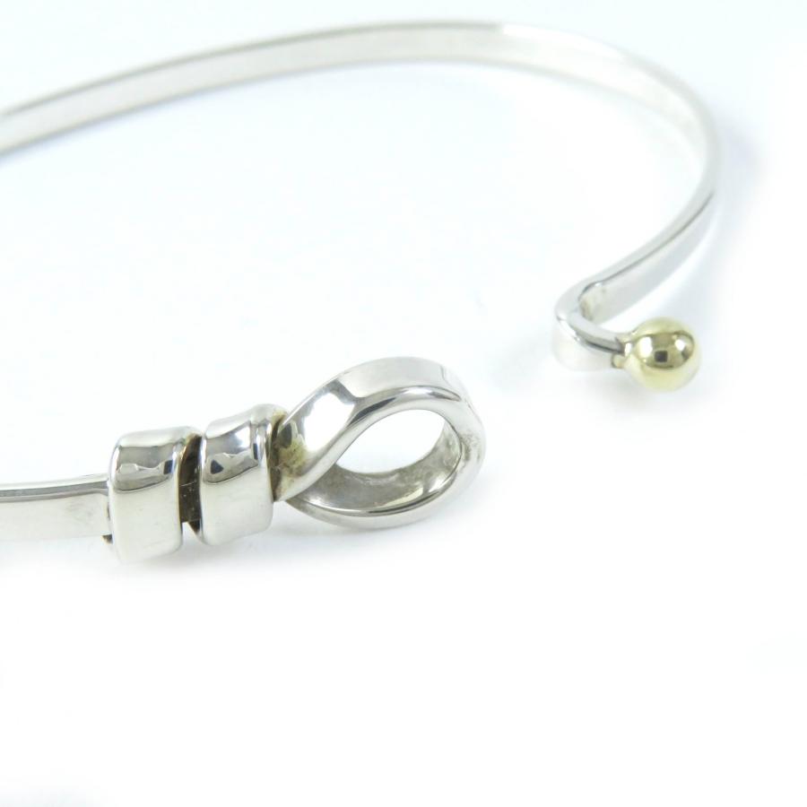 極美品△TIFFANY&Co. ティファニー フック＆アイ SV925 750 コンビ 