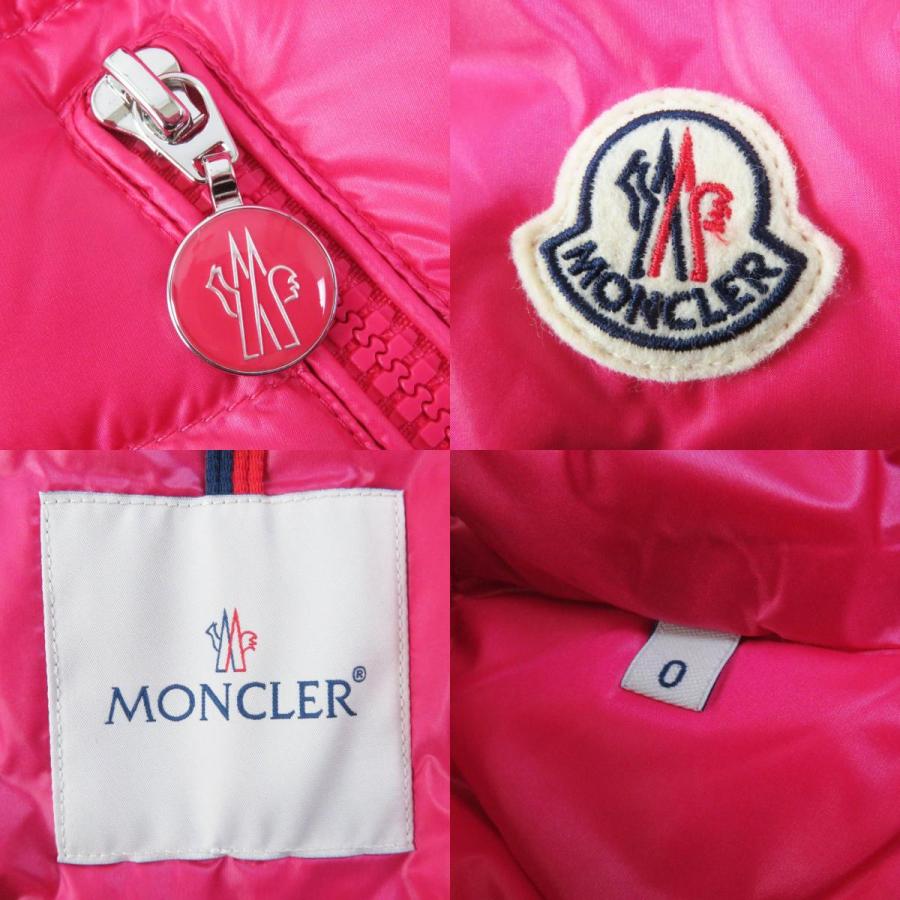 未使用品◎MONCLER モンクレール 22年製 GLYGOS グリゴス ワッペン・フード付 ダウンベスト ピンク 0 ハンガー付き 正規品 レディース MONCLER（モンクレール） 未使用品◎MONCLER 22年製 GLYGOS グリゴス