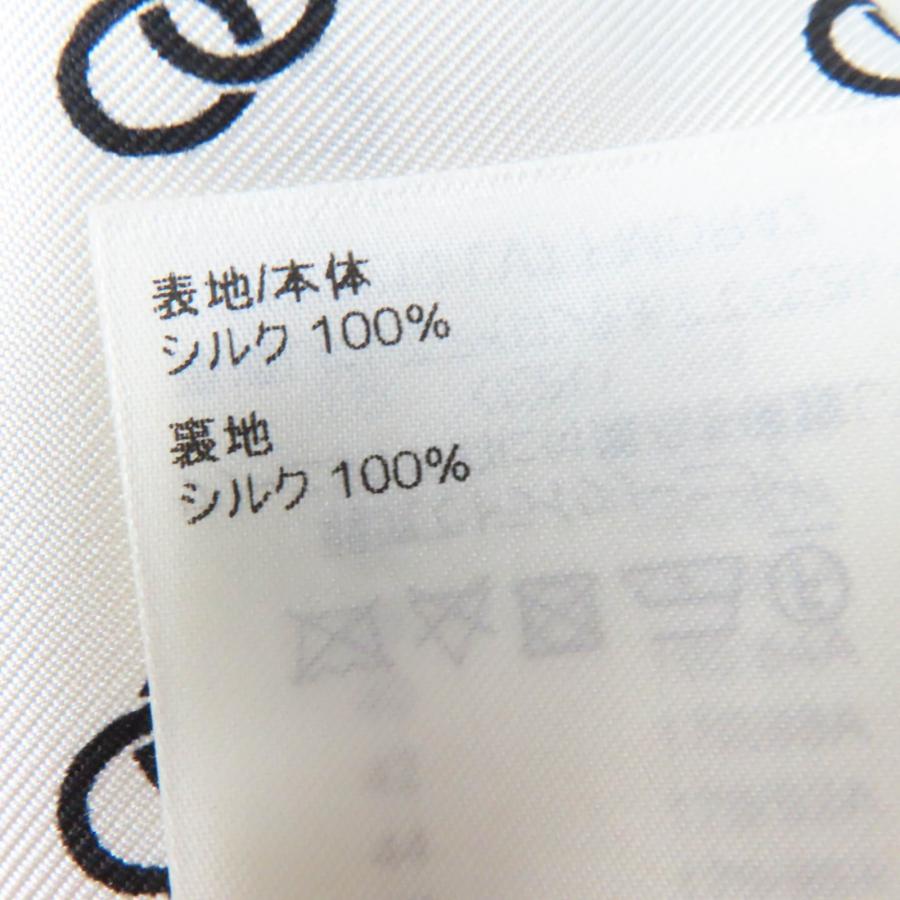 未使用品☆ルイヴィトン 定価300300円 22SS 1A9NYN シルク100％ チェーンリンクドローストリングドレス 白 黒 36 ハンガー付 伊製 正規品の画像