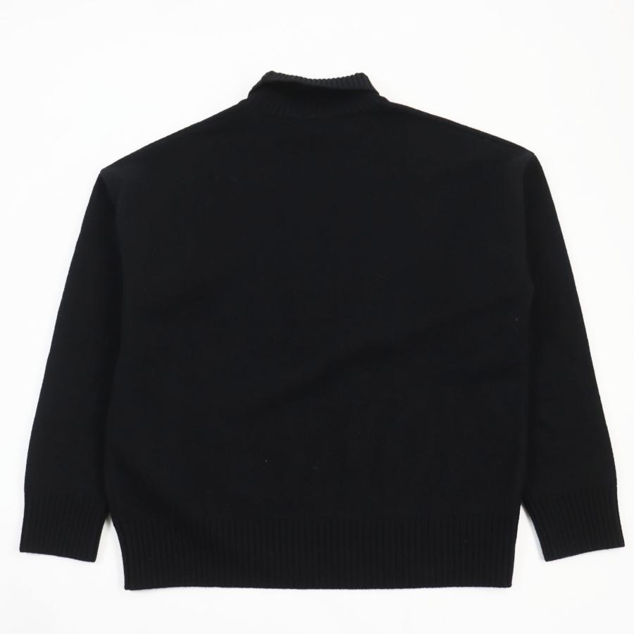 美品○AMI PARIS アミパリス BFUKS402 ハートロゴインターシャ 