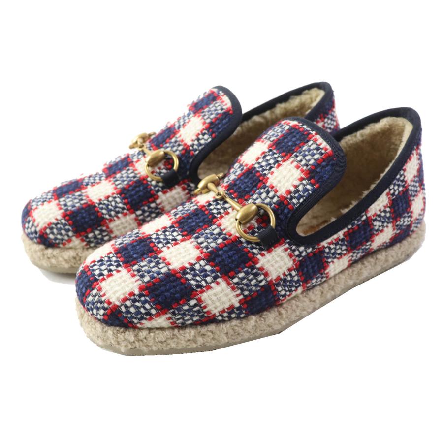 GUCCI（グッチ） 未使用品◎GUCCI ホースビット 中ボア チェック柄 