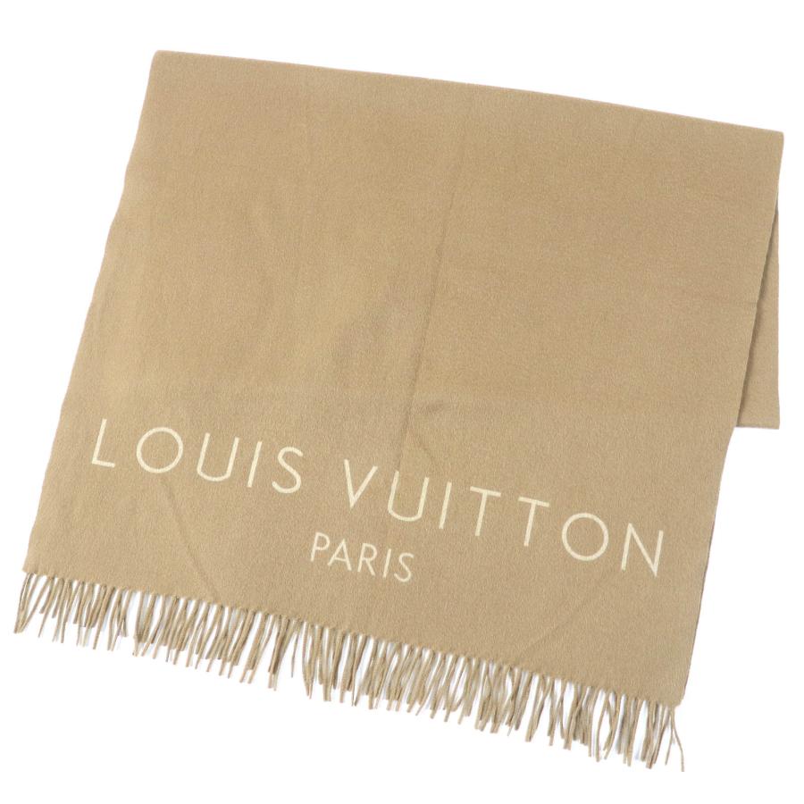 良品△LOUIS VUITTON ルイヴィトン 408836 カシミヤ100％ ロゴ入り 