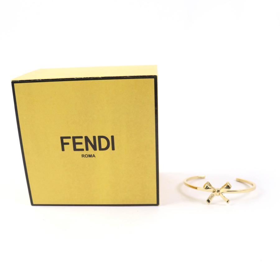 極美品☆FENDI フェンディ 8AK080 ロゴ入り リボン アクセサリー 
