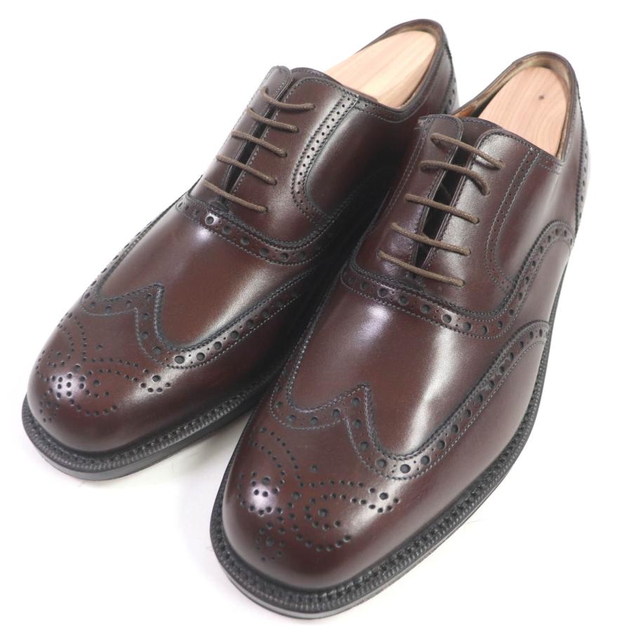 極美品Ferragamo TRAMEZZA ウイングチップUS7 茶色