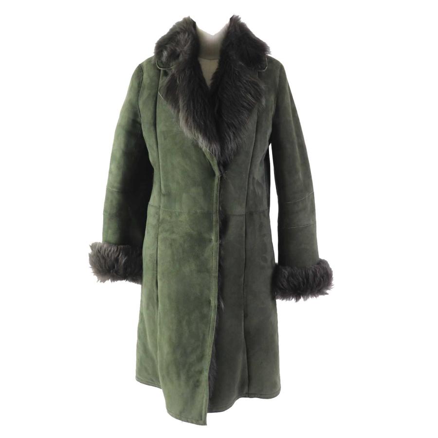 良品◎Josephine ジョセフィーヌ ダブルフェイス ロングムートンコート カーキ 38 トルコ製 正規品 レディース 良品◎Josephine ジョセフィーヌ ダブルフェイス ロングムートンコート