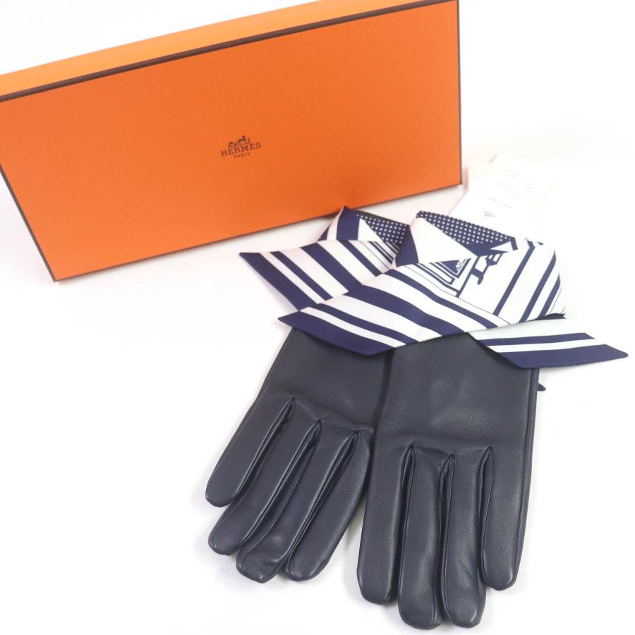 HERMES 未使用品□HERMES エルメス ラムスキン 裏シルク HERMES 未使用品□HERMES エルメス ラムスキン 裏シルク
