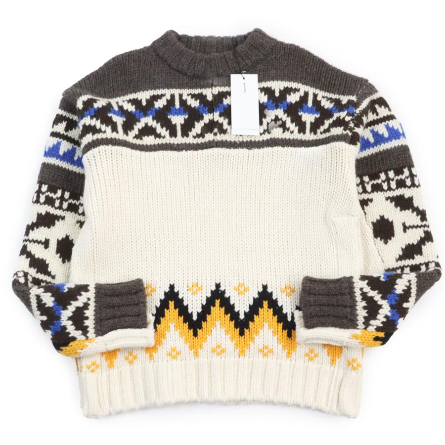 未使用品○Sacai サカイ 21AW 22-02908M Nordic Knit Pullover 