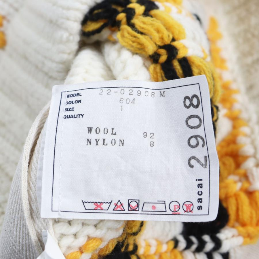 未使用品○Sacai サカイ 21AW 22-02908M Nordic Knit Pullover 