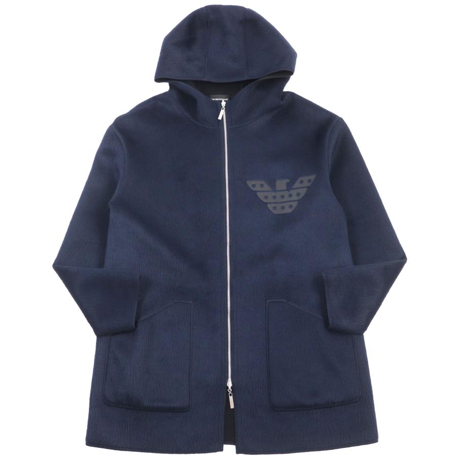 極美品●EMPORIO ARMANI エンポリオ アルマーニ 2019年製 黒タグ ロゴ入 リバーシブル フーデッドブルゾン ネイビー S 正規品 メンズ EMPORIO ARMANI 極美品○EMPORIO エンポリオ アルマーニ 2019年製 黒