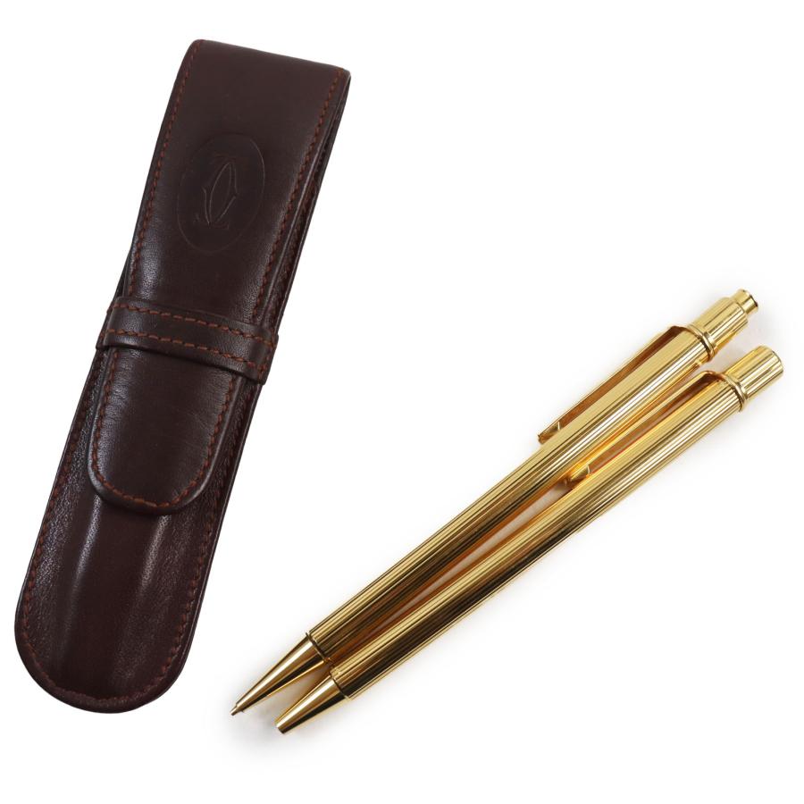美品○Cartier カルティエ マストドゥ ノック式 ツイスト式 ストライプ 