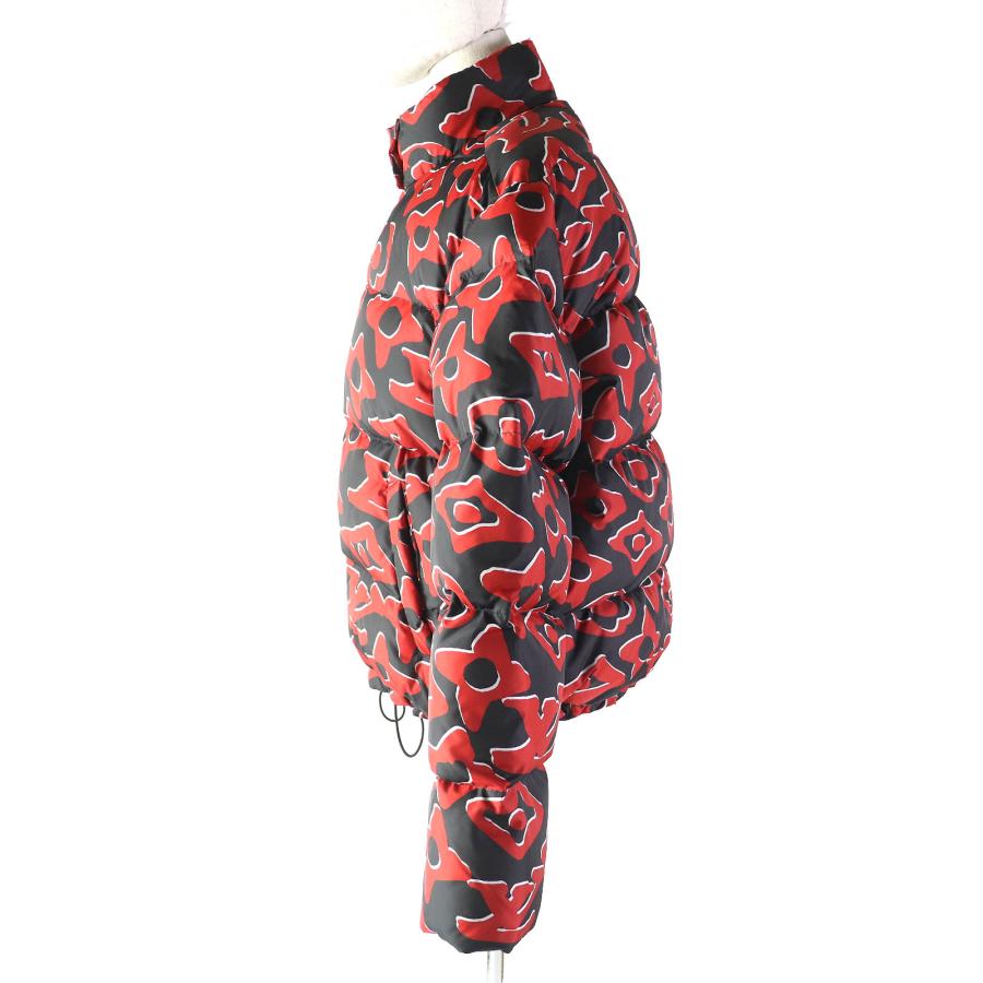 極美品△ルイヴィトン ウルス フィッシャー 21SS 1A8B3X タフテッドモノグラム ハイネック ダウンジャケット 赤 黒 36 伊製 正規品の画像
