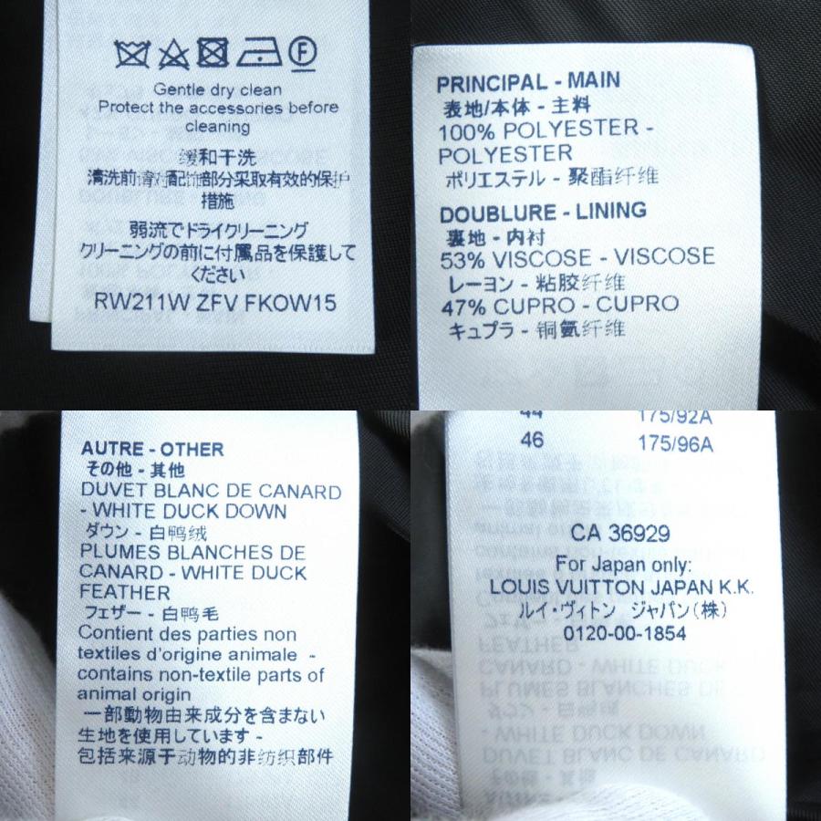 極美品△ルイヴィトン ウルス フィッシャー 21SS 1A8B3X タフテッドモノグラム ハイネック ダウンジャケット 赤 黒 36 伊製 正規品の画像