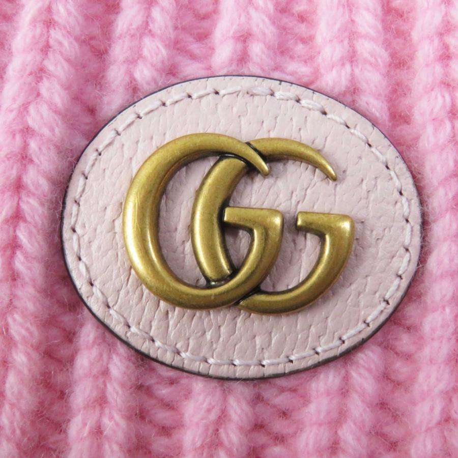 GUCCI 美品◎グッチ 定62700円 764594 ウール カシミヤ 現行品 ダブルG 