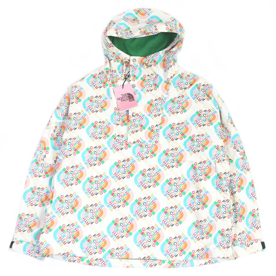 未使用□GUCCI グッチ THE NORTH FACE 671467 ロゴ総柄 アノラック 