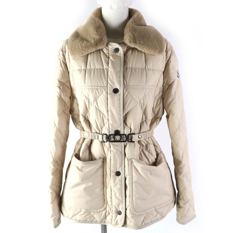 美品✨モンクレールダウンジャケットベージュワッペン
