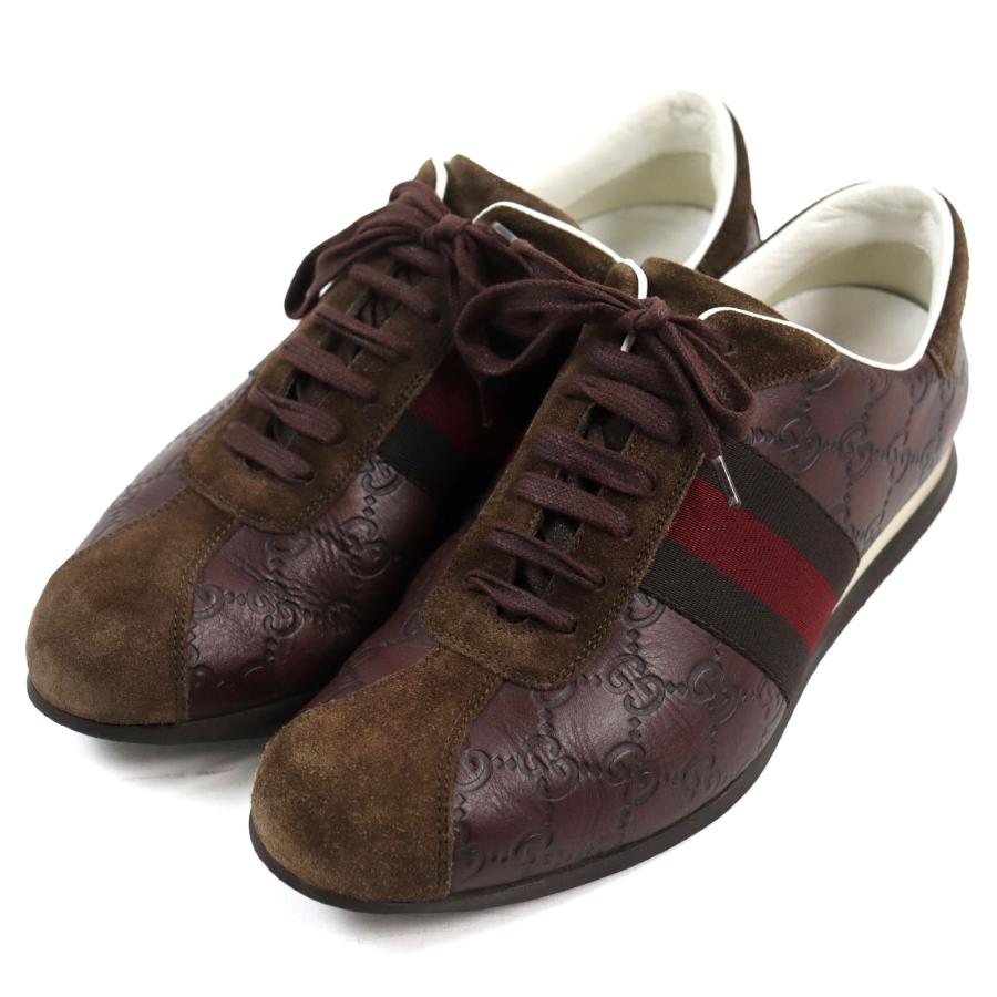 GUCCI 良品○グッチ 138169 GG SHIMA GGシマ レザー スウェード GUCCI 良品○グッチ 138169 GG SHIMA GGシマ レザー スウェード