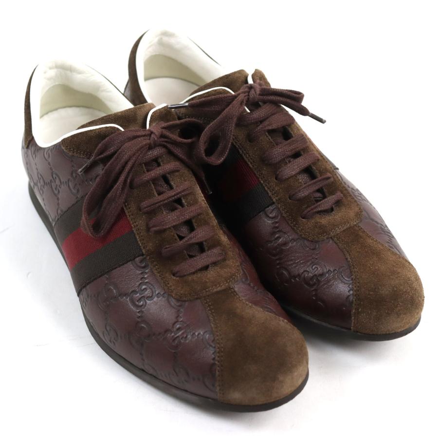 GUCCI 良品○グッチ 138169 GG SHIMA GGシマ レザー スウェード GUCCI 良品○グッチ 138169 GG SHIMA GGシマ レザー スウェード