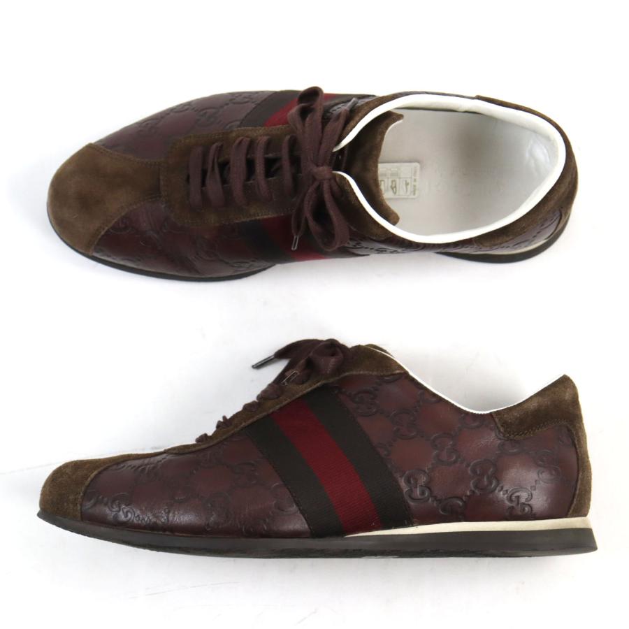 GUCCI 良品○グッチ 138169 GG SHIMA GGシマ レザー スウェード GUCCI 良品○グッチ 138169 GG SHIMA GGシマ レザー スウェード