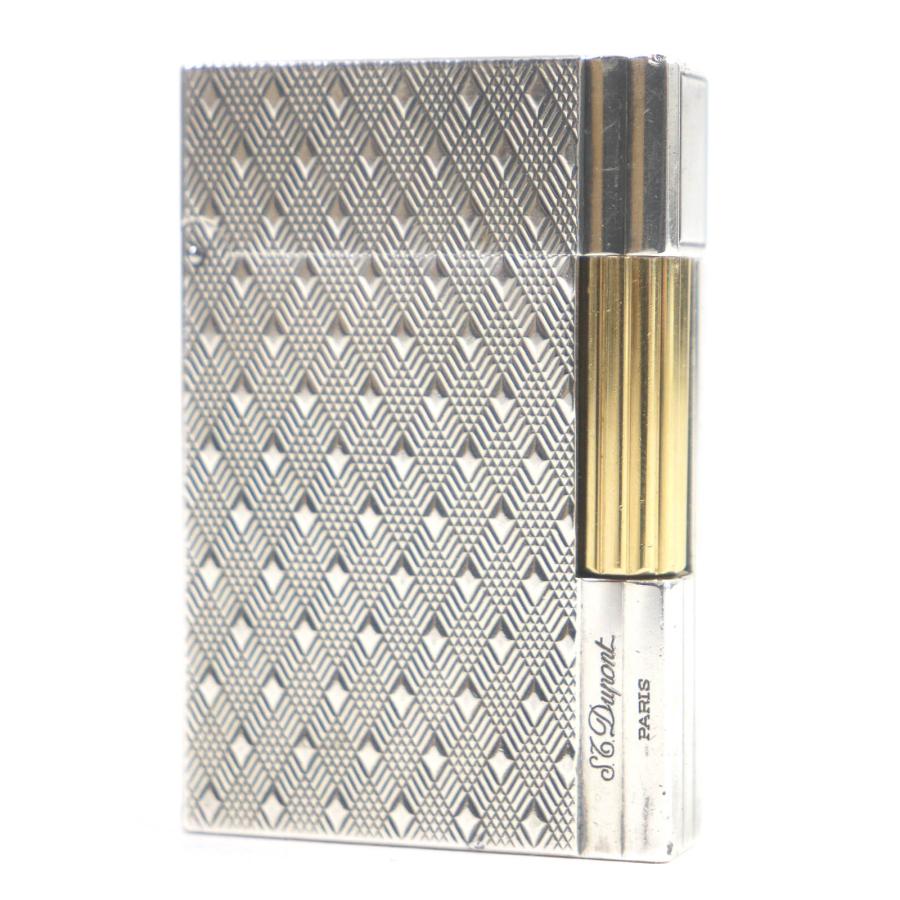 良品□Dupont デュポン ギャッツビー ダイヤチェック 総柄 スクエア型 
