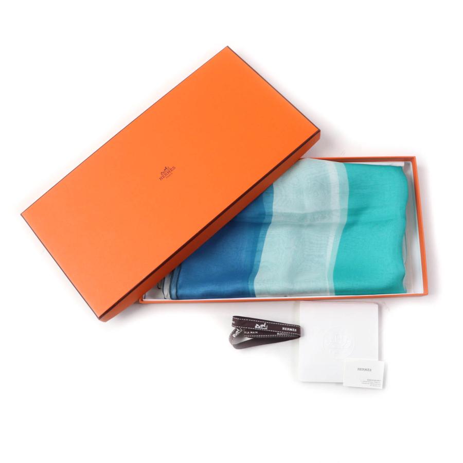 HERMES（エルメス） 極美品☆HERMES シルク100％ シルクモスリン ロゴ 