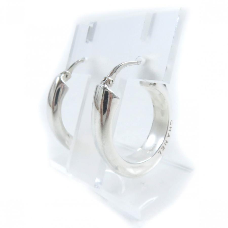 極美品☆CHANEL シャネル SV925 両耳用 フープ ピアス  