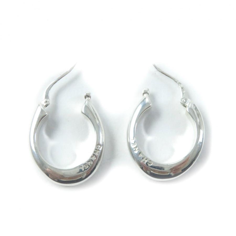 極美品☆CHANEL シャネル SV925 両耳用 フープ ピアス/アクセサリー 