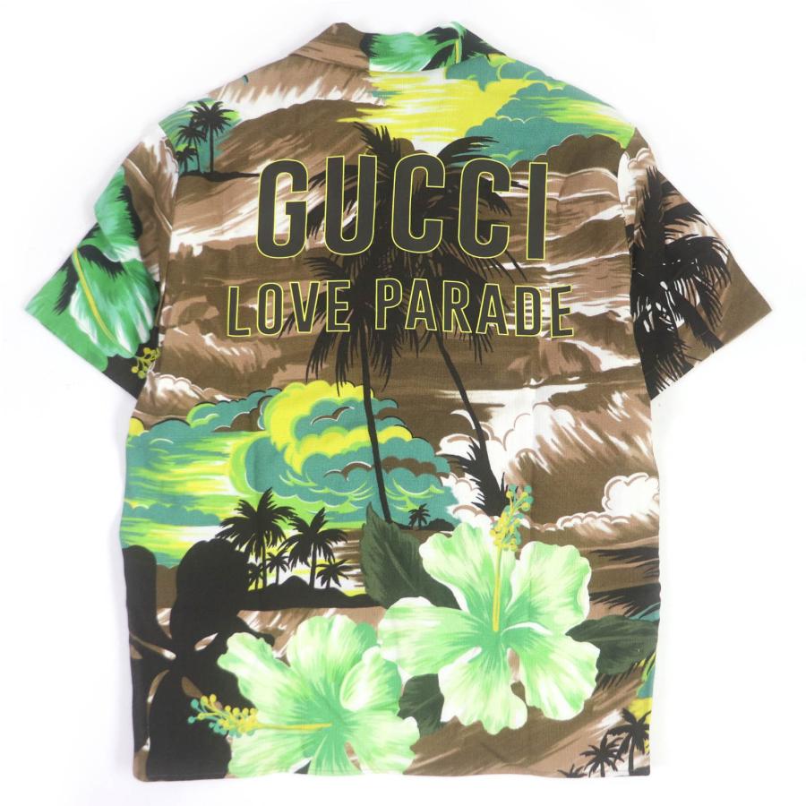 極美品□GUCCI グッチ 22AW 694123 LOVE PARADE バックプリント 半袖  