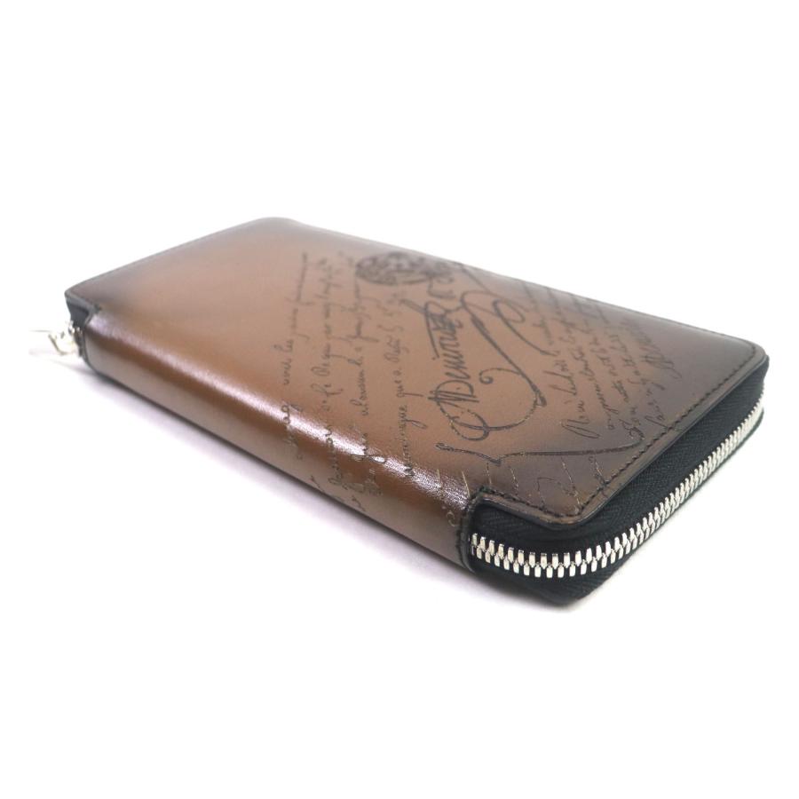 美品▽BERLUTI ベルルッティ レザー カリグラフィ ラウンドジップ 