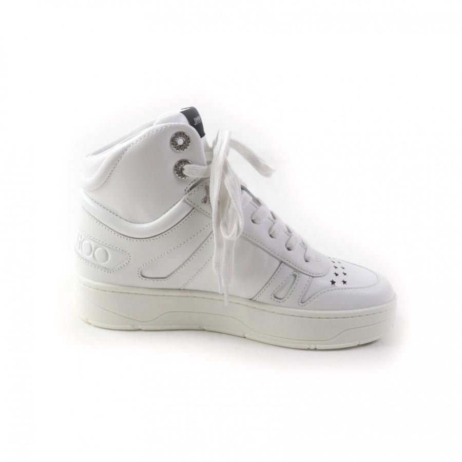 未使用品☆ジミーチュウ HAWAII HI TOP レザー ロゴデザイン レース 