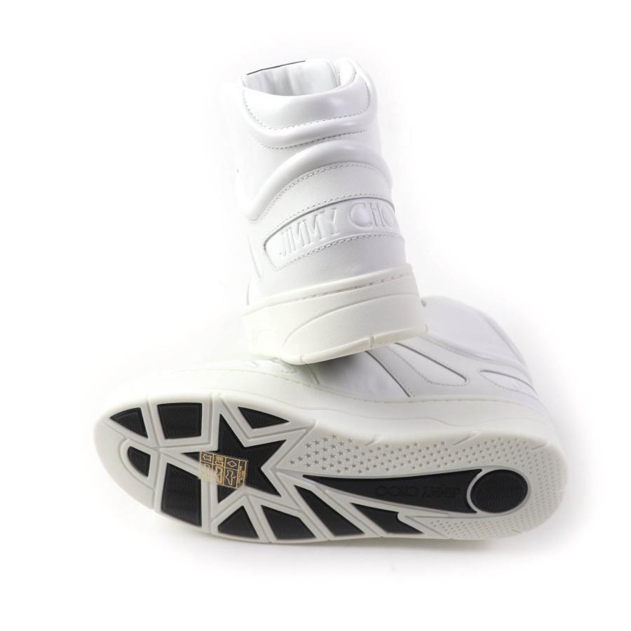 未使用品☆ジミーチュウ HAWAII HI TOP レザー ロゴデザイン レース 