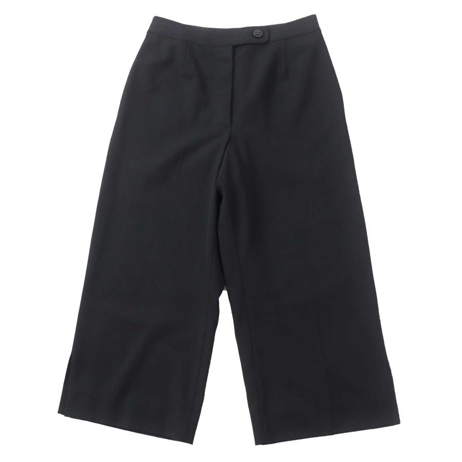 極美品◎CHANEL シャネル ヴィンテージ 98C P10018 ウール ココマークボタン付 クロップド丈 パンツ ブラック 36 フランス製 レディース CHANEL（シャネル） 極美品◎CHANEL ヴィンテージ 98C P10018 ウール