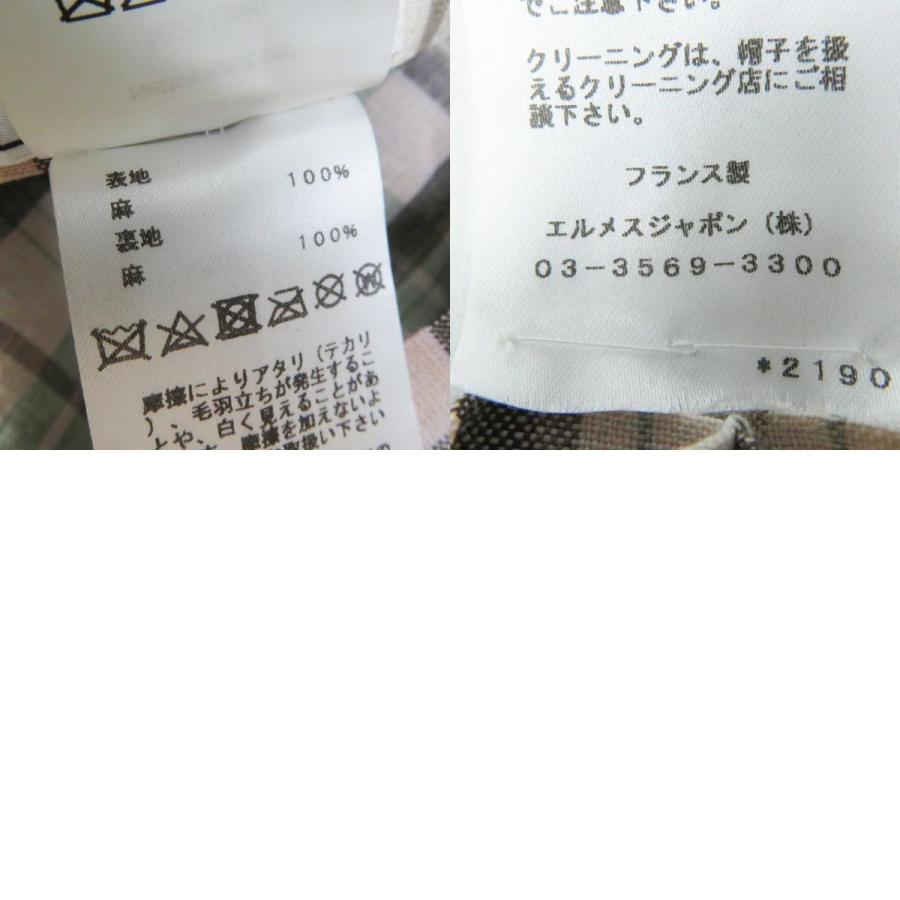 HERMES（エルメス） 極美品◎HERMES Paola パオラ リネン100％ ロゴ 