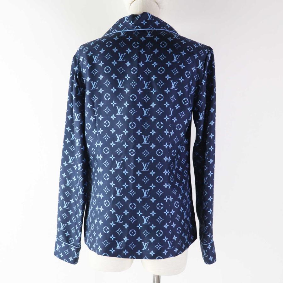 ★LOUIS VUITTON 幾何学模様の長袖パジャマシャツ 送料込み LOUIS VUITTON（ルイ・ヴィトン） 未使用品◎ルイヴィトン 22AW シルク