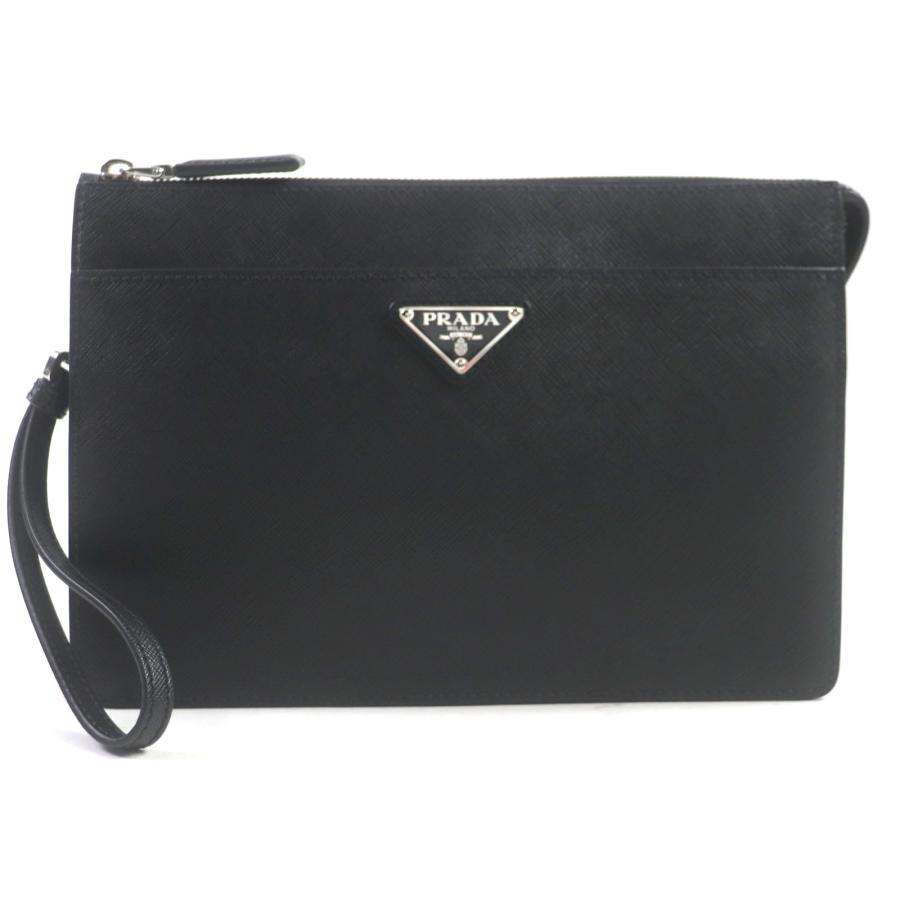 極美品▽プラダ 定価297000円 2VF032 トライアングルロゴ サフィアーノ  