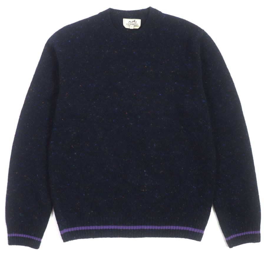 HERMES 美品▽HERMES エルメス 21AW ウール カシミヤ クルー HERMES 美品▽HERMES エルメス 21AW ウール カシミヤ クルー