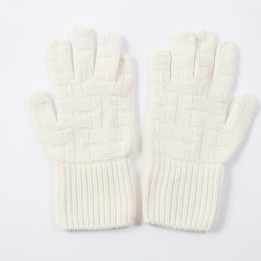 未使用品◎エルメス フレカンス ウール100％ Blanc Casse シルバー金具 