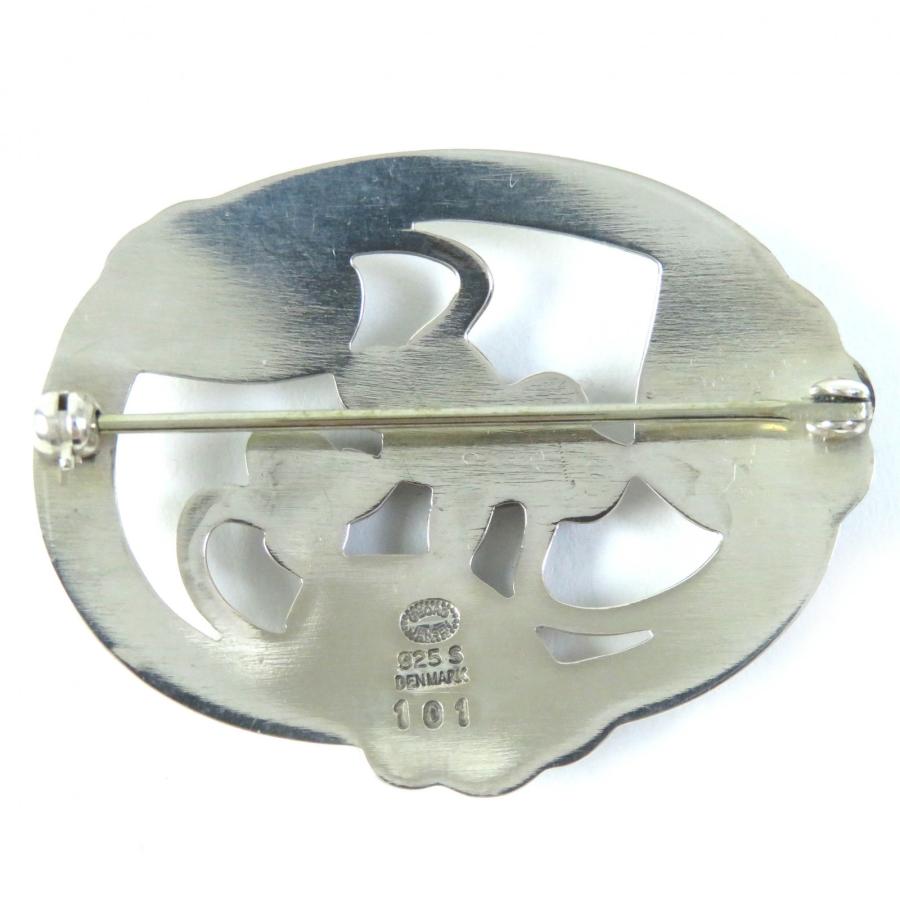 美品 ジョージジェンセン ブローチ ムーンライト グレープ SV925 101 美品△Georg Jensen ジョージジェンセン 101 ムーンライト・グレープ
