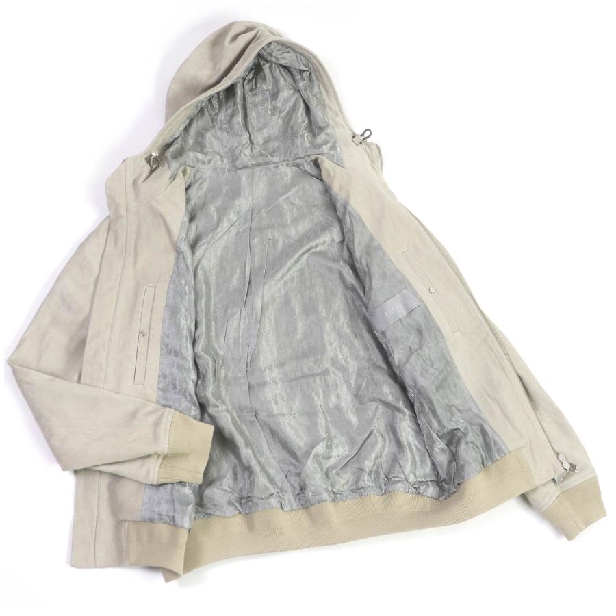 未使用品□DIOR ディオール オム 22AW 293L439A0471 裏オブリーク スウェード レザージャケット ライトベージュ 48 イタリア製 正規品の画像