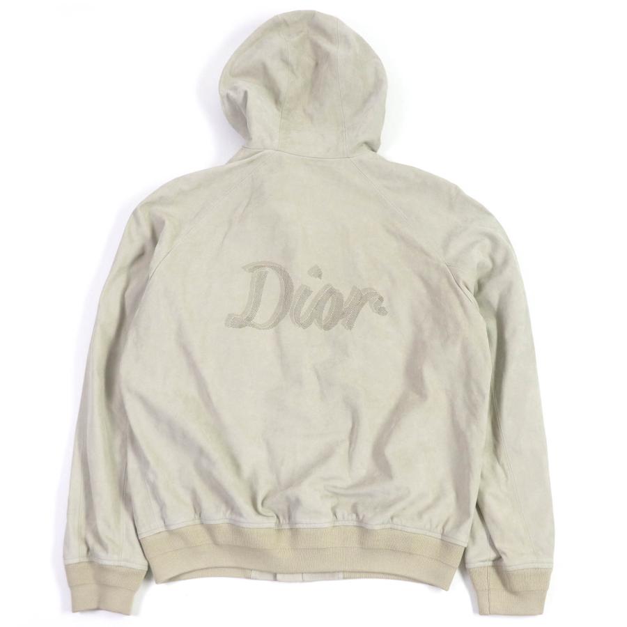 未使用品□DIOR ディオール オム 22AW 293L439A0471 裏オブリーク スウェード レザージャケット ライトベージュ 48 イタリア製 正規品の画像