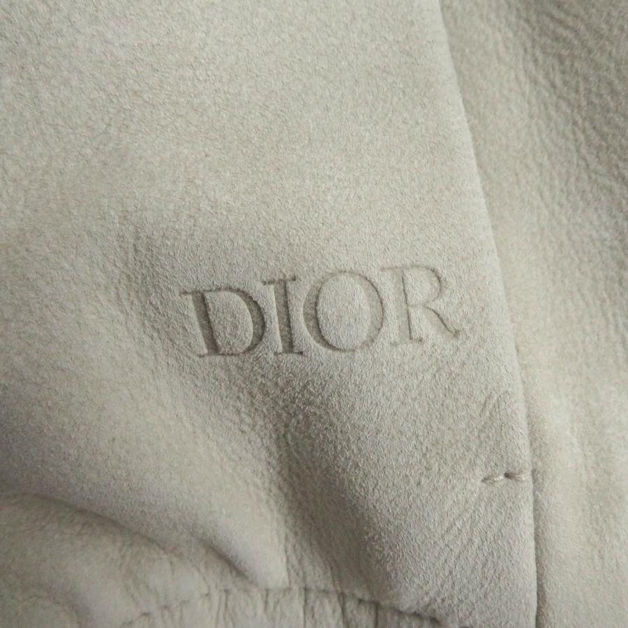 未使用品□DIOR ディオール オム 22AW 293L439A0471 裏オブリーク スウェード レザージャケット ライトベージュ 48 イタリア製 正規品の画像