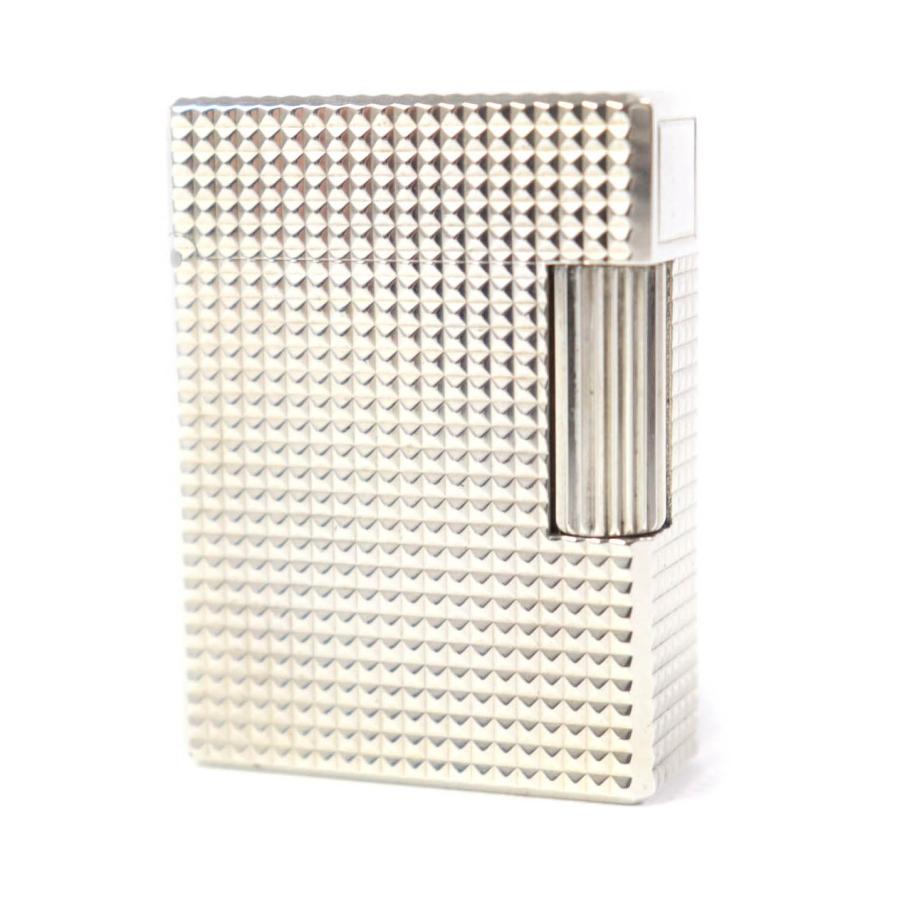 Dupont デュポン ライン1 ショート ローラー式 ガスライター シルバー