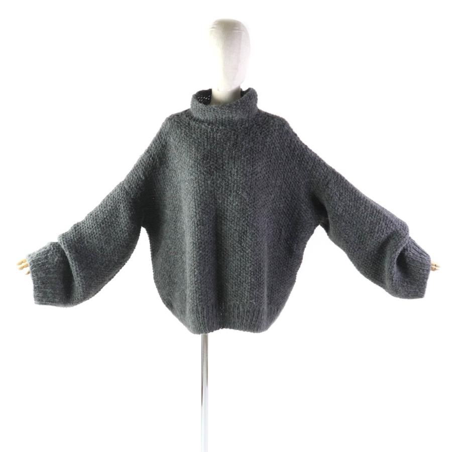 seeall hand oversized high neck sweater