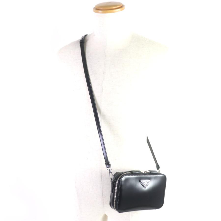 極美品▽PRADA プラダ 定価346500円 2VH173 ブリック ブラッシュド 
