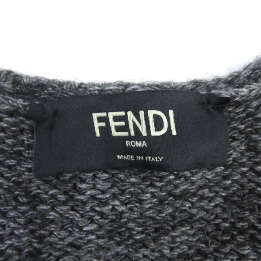 美品□FENDI フェンディ FZZ024 モヘア アンゴラ混 リブ編み 長袖 